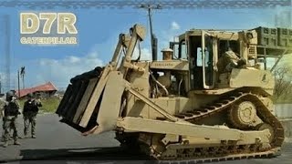 CATERPILLAR  D7R бульдозер десантируется с LST. Серия 