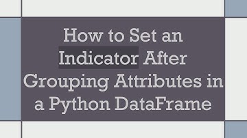 How to Set an Indicator After Grouping Attributes in a Python DataFrame