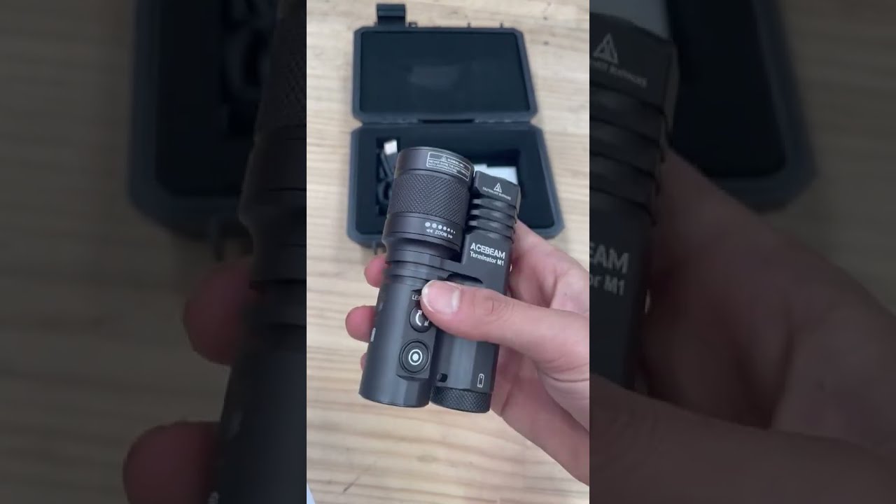 AceBeam Terminator M1 Dual Head Zoomable LEP Spotlight And LED Floodlight