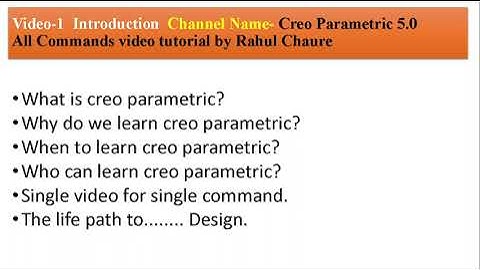 Video-45 Basic Creo parametric software  Design Engineer @CAD-Masters Design skills