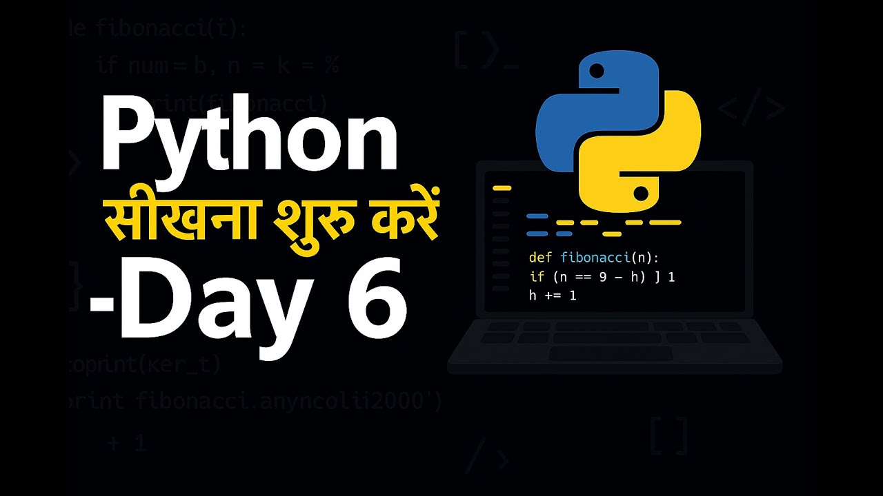 Python Full Course in Hindi 🐍  Day 6 Beginner to Advanced  Free Coding Class By Aditya Kumar-Ducat