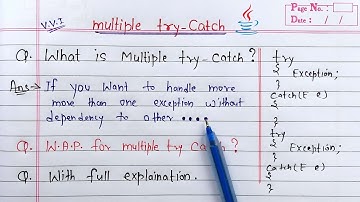 multiple try catch block in java | Learn Coding