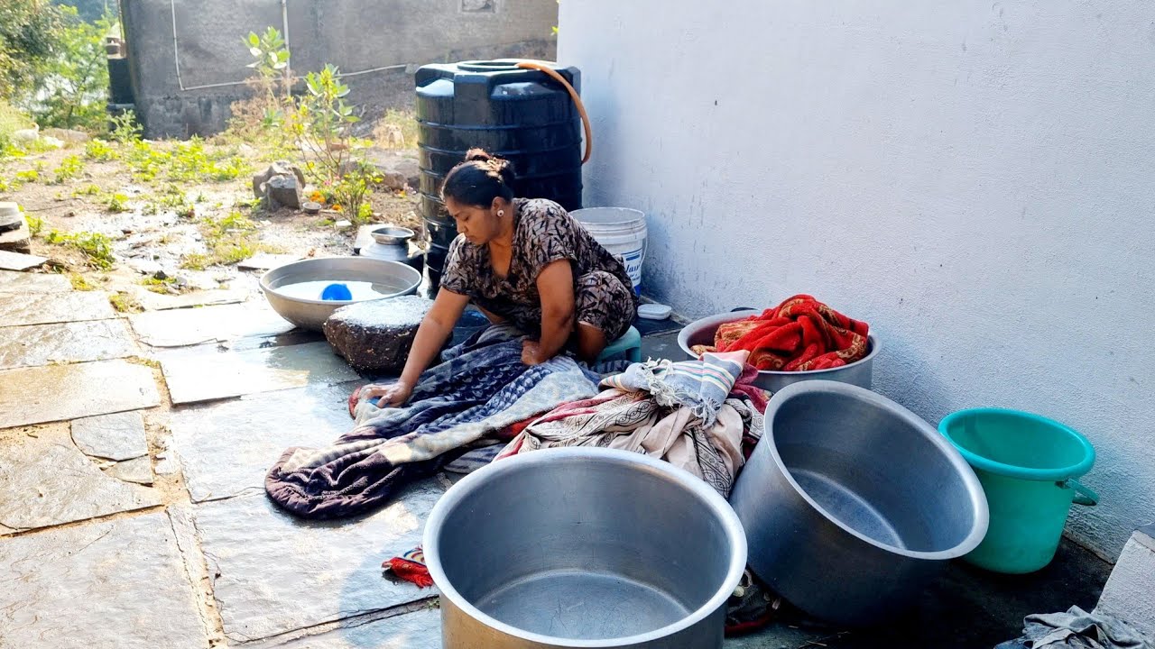 🤷 दिवाळी clining..🧹🪣कपड्यांची धुलाई कशी करते..😃
