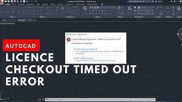 Licence checkout timed out error in AutoCAD | How to Fix Licence Checkout Error | in HINDI