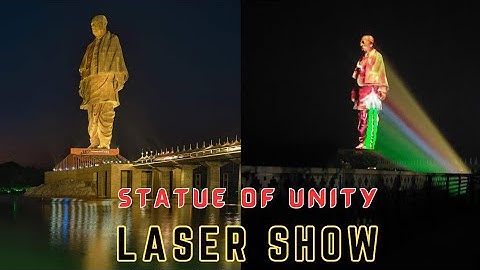 Statue of unity night show | Statue of unity laser show | Statue of unity tour #sou