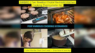 Inkbird 2 Sec Readout Digital Backlight Kitchen Cooking Thermometer &2 screenshot 4