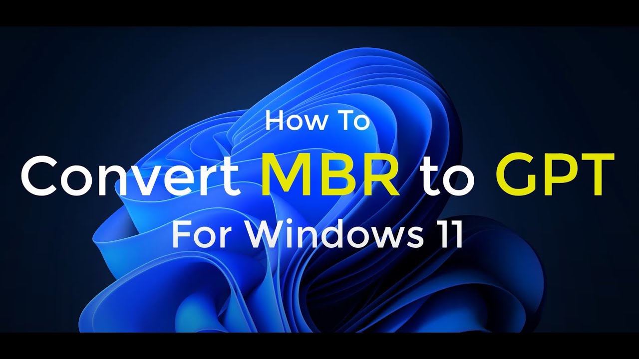 How to Convert MBR to GPT for Windows 11 - EaseUS - YouTube