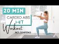 20 min CARDIO ABS HIIT WORKOUT | No Jumping | High Intensity