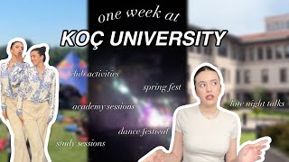 ONE WEEK AT KOÇ UNIVERSITY // spring fest, KUDANS, concerts, study vlog, club activities
