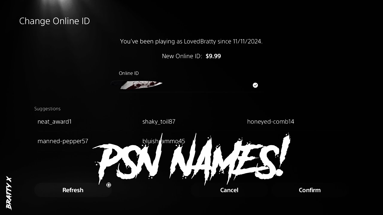 PSN Names Not Taken September 2025 🖤