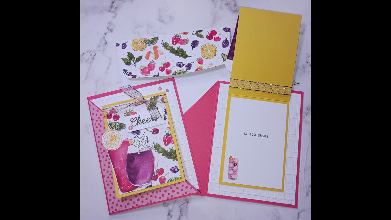 Fun Fold Friday: Diagonal Front Flip Fun Fold Card - YouTube