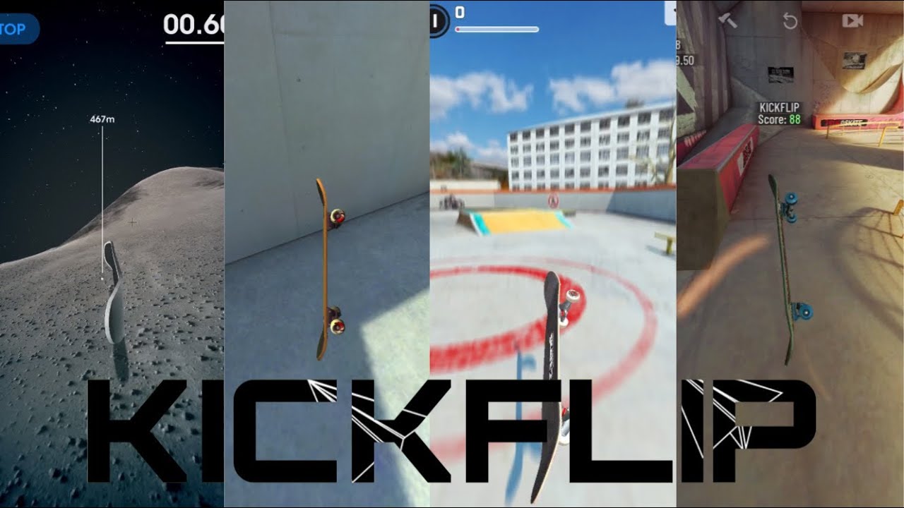Game Comparison- Kickflip In 4 Different Free First Person Skate Games