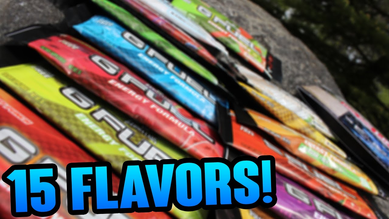 ALL 15 G-Fuel FLAVORS TASTE TEST! - KIWI STRAWBERRY - COCONUT - And More!