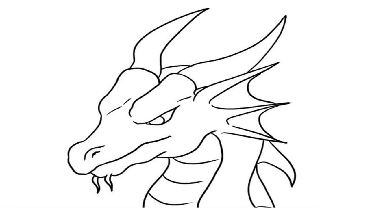 Easy Dragon Drawing Color - Keep it light for easy erasing when you're ...