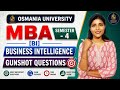 BUSINESS INTELLIGENCE | BI | IMPORTANT QUESTIONS | MBA OSMANIA UNIVERSITY | SEM-4 | @shivanipallela