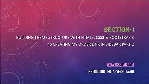 46 Creating My Order Link In SideBar Part 2 E Commerce Website In PHP & MySQL