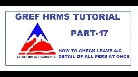 HOW TO CHECK LEAVE DETAILS OF ALL PER AT ONCE