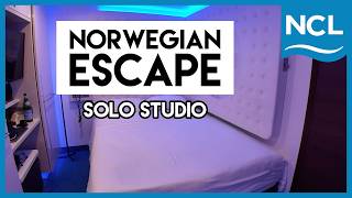 Norwegian Escape Studio Cabin Tour | Solo Stateroom 12513 Review & Walkthrough