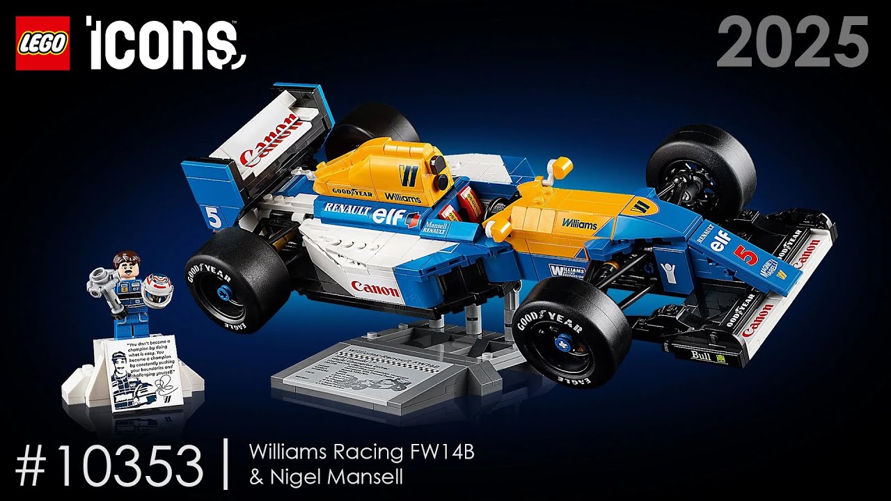 LEGO Icons - Williams Racing FW14B e Nigel Mansell - 799 Peças - 10353