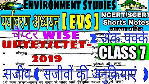 (Part-07) पर्यावरण II EVS Notes II UPTET II Supertet II CTET II