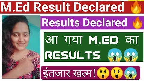 M.Ed Results Declared🔥🔥M.Ed 2nd and 4th Semester Results इंतजार खत्म😱😱#m.ed#ccsu#ccsuniversity