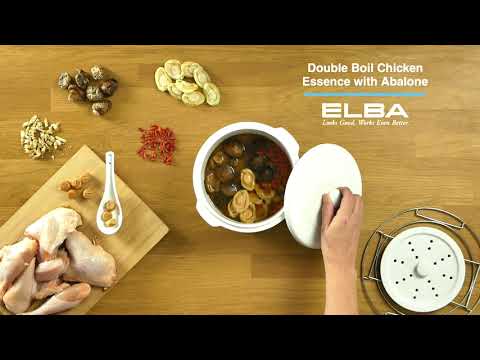 ELBA Cooking [Double Boil Chicken Essence With Abalone]   Electric Stew Pot ESP E6025C-SS-