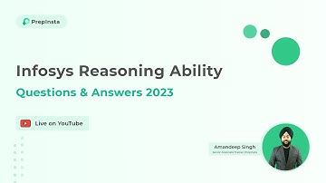 Infosys Reasoning Ability Questions and Answers 2023 | Webseries (Last time Preparation)