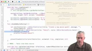 Using a UIAlertController to create a Movie Quote