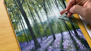 How to Paint a Morning Forest / Acrylic Painting for Beginners by Joony art 30,212 views 2 weeks ago 10 minutes, 35 seconds