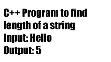 C++ Program to find length of a string