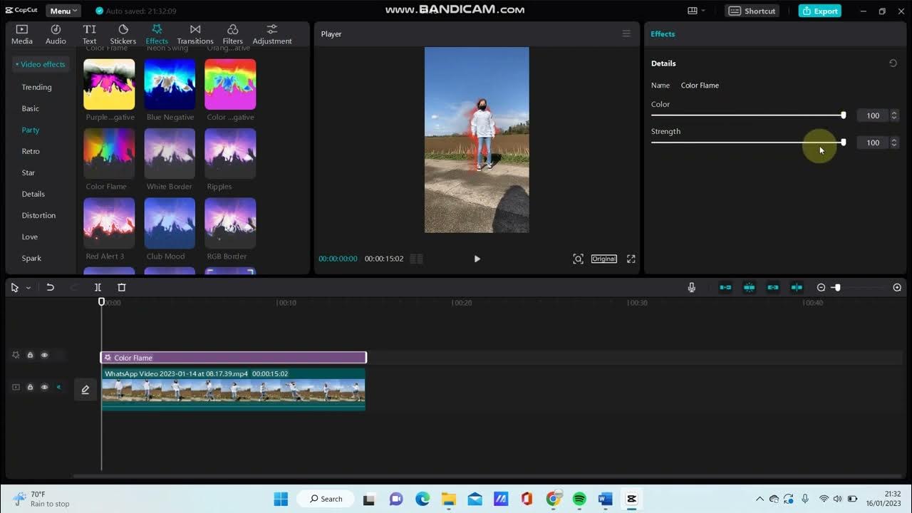 Cool! Color Flame Effect On CapCut PC YouTube
