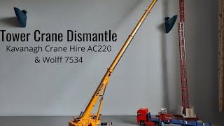 Tower Crane Dismantle: Kavanagh Crane Hire AC220 & Wolff 7534