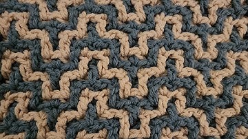 Part 2 - Interlocking Crochet - Bargello Stitch! (full repeat & finishing edge)