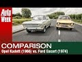 Classics dubbeltest  opel kadett 1966 vs ford escort 1974