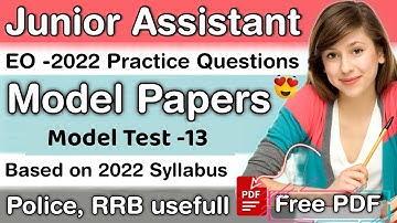 🔥Model papers-13- AP Junior Assistat & EO-Group-4  || APPSC Calendar 2022 | RK Tutorial