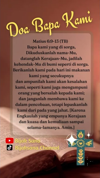 Doa Bapa Kami - Ayat Alkitab Firman Tuhan Hari Ini - Bijaksana #Shorts