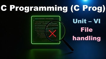 Unit 6 | C Programming (C Prog) | BCA 2 Semester | MIC