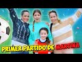 MI HIJA MARTINA JUEGA SU PRIMER PARTIDO DE FÚTBOL ⚽️ SE CAE Y CASI METE GOL! Familia Amiguay