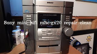 SONY Mini Hifi Mhc-gx20*repair Clean Test* SONY Mini Hifi Mhc-gx20*repair Clean Test*