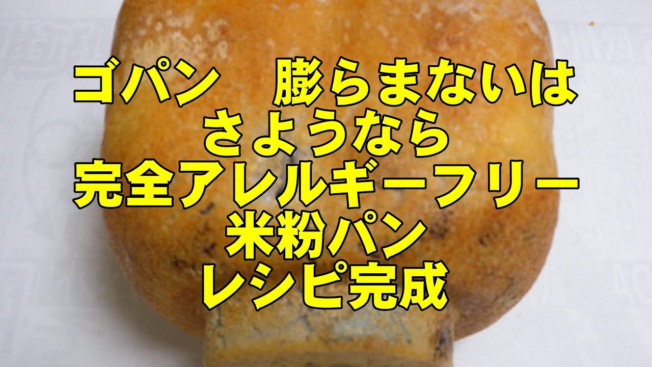ゴパン 膨らまないはさようなら 完全アレルギーフリー米粉パン レシピ