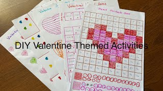 DIY Valentine Themed Activities | Valentine Themed Worksheets