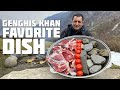 Emperor genghis khans favorite dish meat cooked on stones