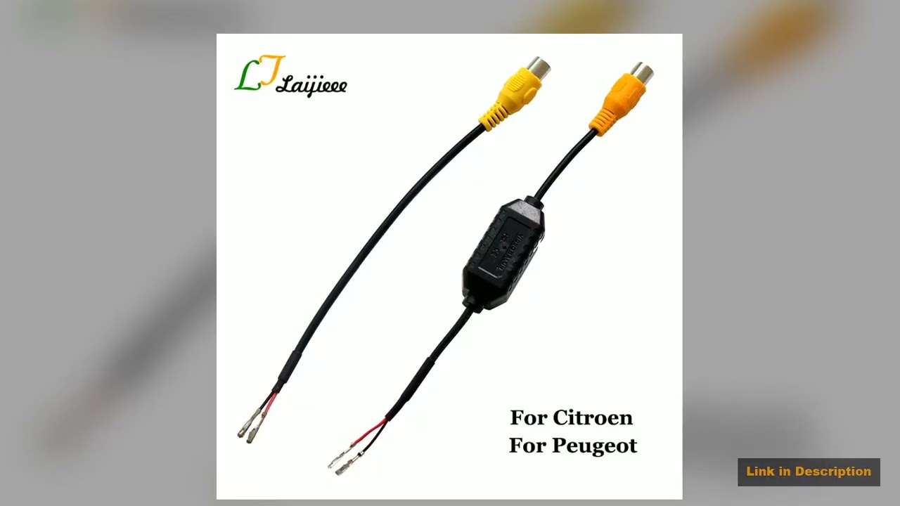 For Citroen Peugeot Install Rear Camera Original Car Screen Connection Wire Conversion Pin RCA