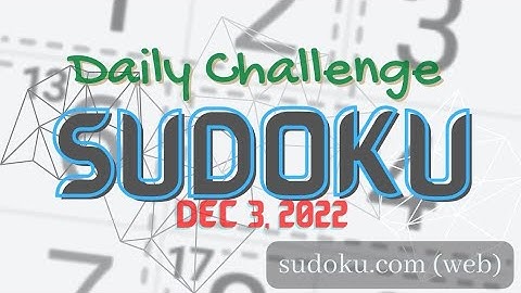 Sudoku.Com - Daily Challenge (Dec 3, 2022) | MEDIUM