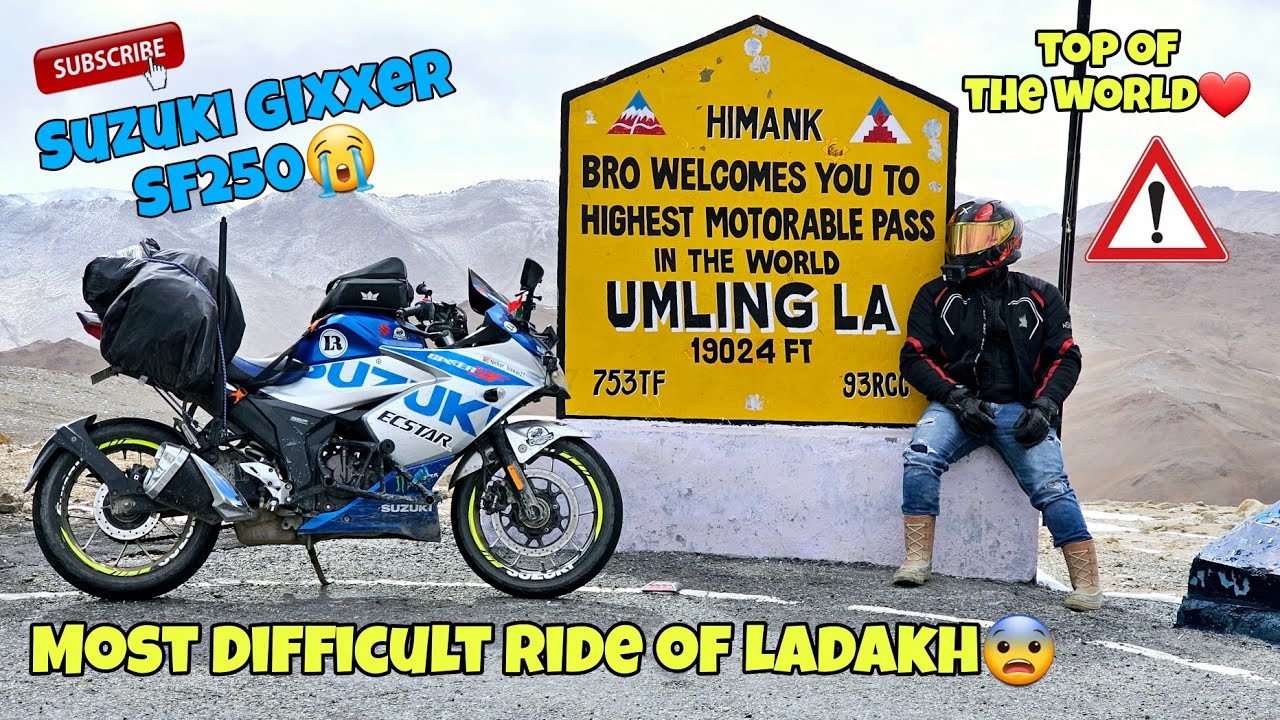 EP-14 Finally- Umling La😭 Pohoch gai Suzuki Gixxer SF250, Modified 2023 Gixxer at Top Ladakh Extreme