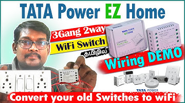 Tata WIFI switch wiring demo, installation & configuration | Tata Power EZ home WIFI smart switch