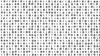 Black and White Binary code handwriting timelapse