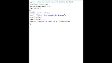 C++ Program to Convert Inches to Feet | Inches To Feet #cpp #cppprogramming #shortsfeed #fyp #viral