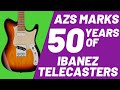 The new Ibanez AZS and brand&#39;s history with Telecaster shaped guitars.