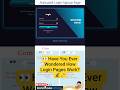 Animated Login Page Using HTML CSS JavaScript #viral #viralvideo #techshorts#code #@Codewithrohit158